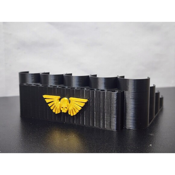 Warhammer Paint Rack 5x4 – 3D Printed Citadel Pot Holder with Imperial Aquila - Picture 7 of 14
